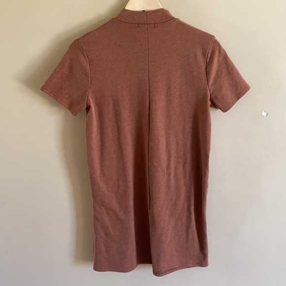 Forever 21 Copper Brown Short Turtle Neck Mini Dress Size Small - Picture 4 of 7